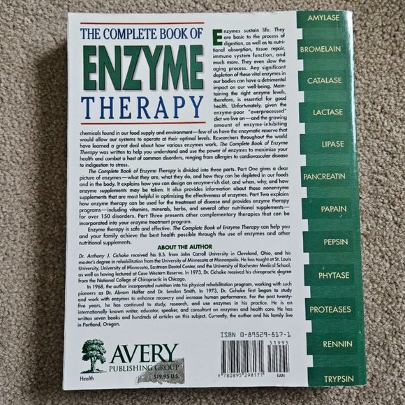 Complete Book Of Enzyme Therapy by Dr. Anthony J. Cichoke - Paperback - Picture 7 of 7